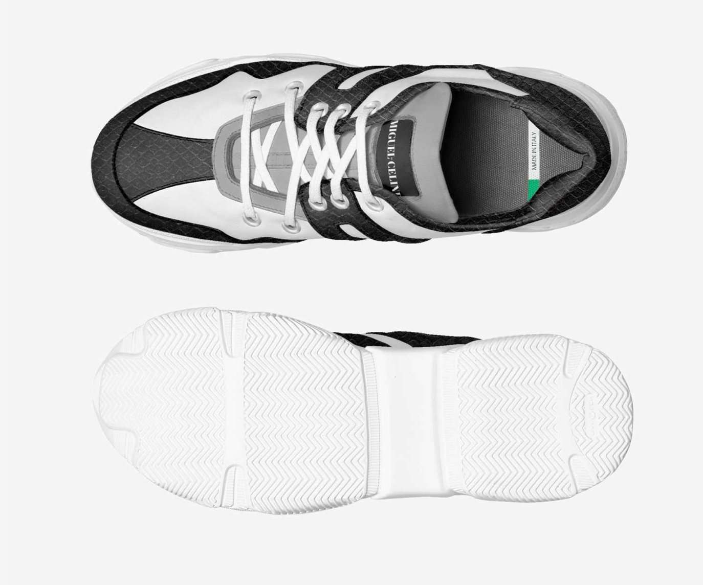 MIGUEL CELINE WOMENS LIMITED EDITION ITALIAN LEATHER SNEAKERS