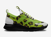 MIGUEL CELINE LIMITED EDITION ITALIAN LEATHER SLIME AND SNAKE PRINT SNEAKERS