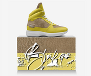 MIGUEL CELINE LIMITED TAN & YELLOW HIGH TOPS