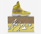 MIGUEL CELINE LIMITED TAN & YELLOW HIGH TOPS